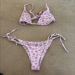 Zaful Pink Cheetah Bikini